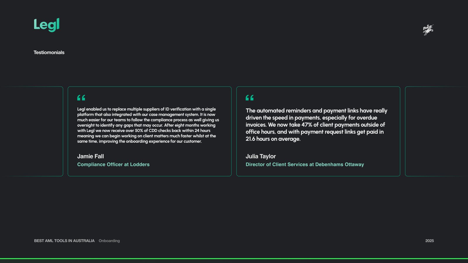 Legl Testimonials