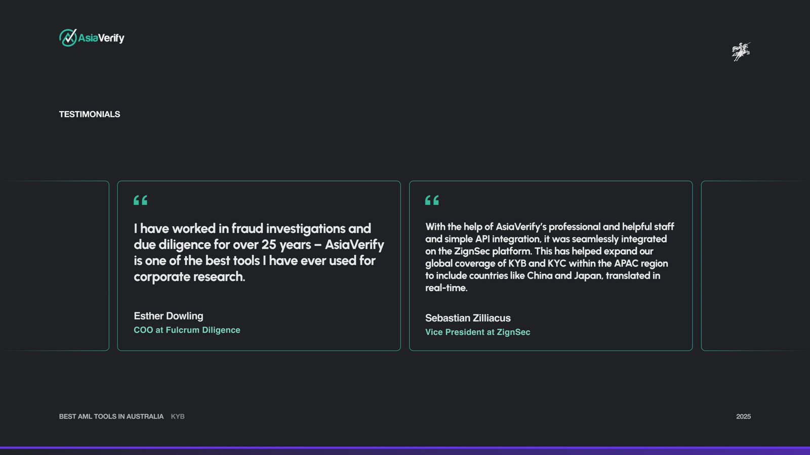 AsiaVerify Testimonials