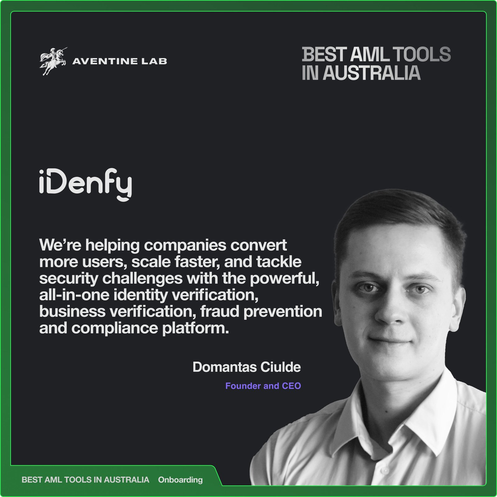 iDenfy Founder Quote