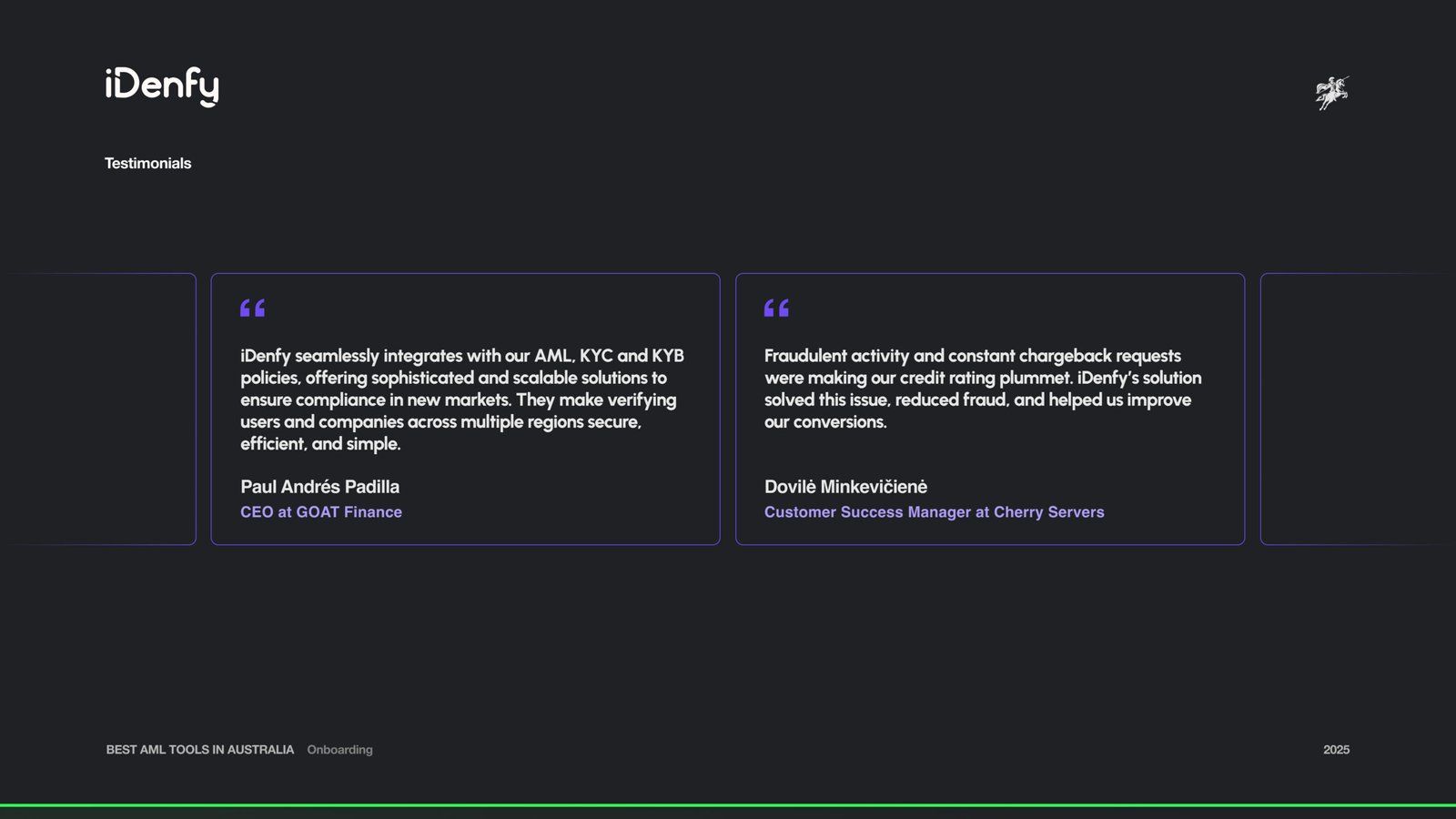 iDenfy Testimonials